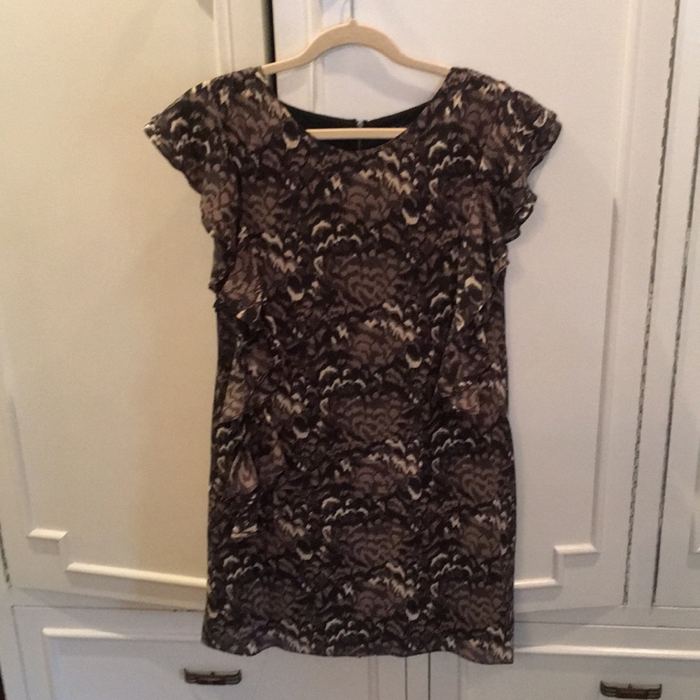 Madewell feather pattern dress